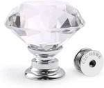 25 Pcs Diamond Crystal Glass Pull Handle Cabinet Knobs Cupboard Drawers. Fixed Price $31.93.
