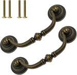 8PCS Antique Bronze Bail Drawer Pull Handles 3.5" Hole Cabinet Dresser Hardware. Fixed Price $23.96.