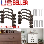 Antique Drop Bail Pull Dresser 3" Hole Center Wardrobe Drawer Cabinet Handle Us. Fixed Price $9.55.