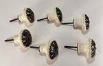 Drawer Cabinet Knob Casa Decor Ceramic Metal Round Contemporary Salvage Lot Of 6. Fixed Price $18.65.