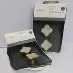 Target Threshold Set Of 4 Marble & Brushed Brass Finish 2 Packs. Fixed Price $11.99.