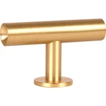 Set Of 14 Round Solid Brass Bar Knob Brushed By Lewis Dolin. Fixed Price $24.00.