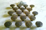 18 Amerock Brass Colonial Hammered Drawer Cabinet Pull Knobs Vintage 1/4INCH. Fixed Price $68.00.