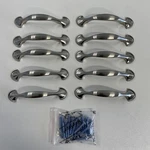 Koofizo (open Box) 3" Screw Spacing Curved Handles 10-PACK Brushed Nickel. Fixed Price $18.82.