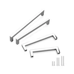 Gobekor 50 Pack Kitchen Cabinet Pulls Polished Chrome Square Handles .... Fixed Price $117.64.