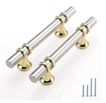 Rergy 10 Pack 4 Inch Hole Center Brushed Nickel Gold Cabinet Pulls Handles. Fixed Price $22.99.