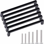 6 Inch Matte Black Cabinet Handle Bathroom Metal Pull Rod Solid. Fixed Price $41.99.