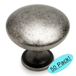 *50 Pack* Cosmas Cabinet Hardware Weathered Nickel Round Knobs #5305WN. Fixed Price $54.45.
