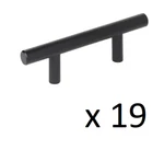 *lot Of 19* Amerock Bar Pulls 2-1/2 In. (64 Mm) Matte Black Cabinet Drawer. Fixed Price $29.99.