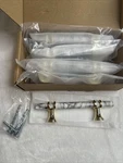 5 Pack Cabinet Handles Marble Drawer Pulls Knobs White Black & Gold 3. Fixed Price $28.99.