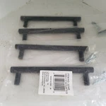 Rustic Drawer Cabinet Pulls Lot Of Matte Black Bar 1/16 Inch 227445 New Nip. Fixed Price $30.04.