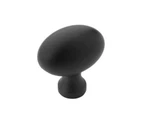 Amerock Vaile 1-3/8 Inch Oval Cabinet Knob Flat Black BP53014FB. Fixed Price $6.54.