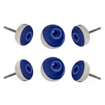 Set Of 6 Ceramic Double Vision Blue Knob Kitchen Cabinet Cupboard Door Dresse.... Fixed Price $20.75.