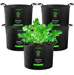 Bulk Buy 40-PACK 10 Gallon Grow Bags Heavy Duty Nonwoven Fabric Pots W/ Handles. Fixed Price $100.00.