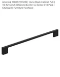 Amerock 10BX37135MB, Matte Black Cabinet Pull 10-1/16, Pack. Fixed Price $39.85.