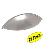 *25 Pack* Cosmas Cabinet Hardware Satin Nickel Cup Pull #9236SN. Fixed Price $79.20.