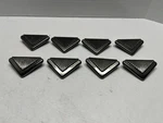 Vintage Lot (8) Nos Kbc 1992 Heavy Black Chrome Door/cabinet Knobs. Fixed Price $12.50.