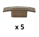 *5* Gliderite 2-1/2 In. Antique Brass Hammered Mission Style Cabinet Knob *new*. Fixed Price $10.69.