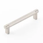 Emtek Select Cabinet Pull 5" C-c Rectangular Stem, Knurled Bar Satin Nickel. Fixed Price $32.00.