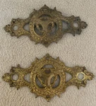 2 Antique Fancy Victorian Drawer Hardware Pieces (inv# 5-C) Eclectic Re-purpose. Fixed Price $11.90.