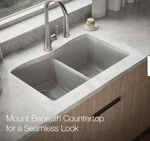 Kohler RH28002-1-CM4 Matte Grey Cast Iron Dual Mount Offset Double Kitchen Sink. Fixed Price $135.00.