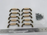 (10) Used Belwith Cabinet Pull Porcelain Barrel Lt Almond P463-LAD Tarnished. Fixed Price $32.90.