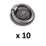 *lot Of 10* Utopia Alley Medici Pewter Ring Cabinet Pull, 1.7" Diameter. Fixed Price $36.99.