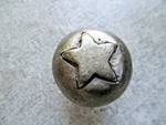 Lot Of 4 "star On Dome" Knobs; Emenee Novelty, Antique Matte Silver Finish. Fixed Price $16.00.