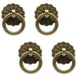 Murtenze 4 Pieces Antique Brass Ring Pulls Handle, Bronze, FLOWER-1. Fixed Price $10.52.