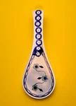 Manufaktura Boslawiec Polish Pottery Spoon Rest Floral Daisy Flowers Blue Green. Fixed Price $24.99.
