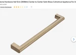 Sumner Home Hardware Appliance Drawer Pull Satin Brass Finish 12 In. Handle Door. Fixed Price $24.99.