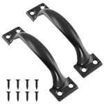 2 Pcs Gate Handle Pulls, 5" In Black, Garage Door With Scre.... Fixed Price $11.69.