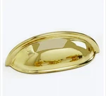 6 Top Knobs Cup Pull Drawer Hardware 4.75" Polished Brass Hole M358. Fixed Price $17.00.