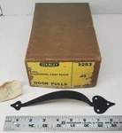 Box Of Vintage Stanley Nos Door Pulls 1253 Bonderized Dead Black Count. Fixed Price $60.00.