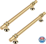 Leulan 10-PACK 6-1/4" Gold Brushed Cabinet Handles Pulls Zinc/aluminum Alloy. Fixed Price $79.87.