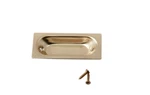 4PC-PACK Stanley Usa Classic Sold Brass Sliding Door Closet Flush Oblong Pulls. Fixed Price $11.35.