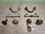Set Of 8 French Romantics Tassel Pulls Knobs Tumbled Brass Former Sales Display. Fixed Price $15.00.