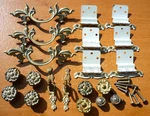(lot) Vintage French Provincial Drawer Pulls P1751 Round Knobs K1947 Escutcheons. Fixed Price $98.85.