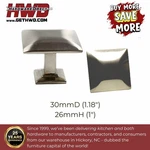 Knobs Pull Modern Square Kitchen Bath Cabinet Hardware Brushed Nickel Hwd. Fixed Price $5.99.