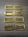 8 Vintage Keeler Recessed Solid Brass Drawers Furniture Pulls New Old Stock (97). Fixed Price $60.00.