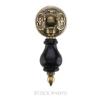 2-3/4" Ebonized Wood Tear Drop Pull W/eastlake Rosette Antique-by-hand Finish. Fixed Price $14.99.