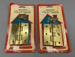 2 Packs Each Decorite Loose Pin Brass Plated Utility Door Cabinet Hinges 3". Fixed Price $16.99.