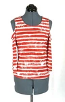 Peck & Red/white Stripe Cold Shoulder Top M 539. Fixed Price $30.00.