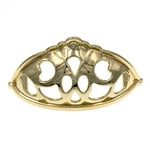 Hickory Hardware Queen Anne Polished Brass 3"CC Drawer Cup Pull P360-PB. Fixed Price $5.59.