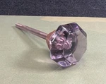 Antique Period Purple Amethyst 8 Point Manganese Glass Brass Salvage Door Knob. Fixed Price $42.46.