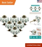 12PCS Ivory Pumpkin Knobs, Vintage Ceramic Cabinet Dresser Drawer Door.... Fixed Price $22.37.