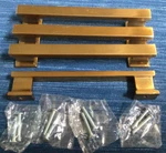 Lot X4 Brainerd Classic Rectangle Cabinet Drawer Pull Gold Tone 5 1/16" 913A. Fixed Price $15.95.