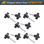 Powertec 4-POINT Stud Knobs, 1/4"-20 Threaded Thumb Screw Star Knob, 10 Pk. Fixed Price $15.99.