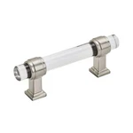 Amerock Cabinet - Draw Pull Handle Knob Clear/satin Nickel 3 Inch (76 Mm). Fixed Price $11.95.