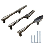 Cengood 3-PACK Cabinet Pulls Spoon Knife Fork Shape Door Handles Hole Center .... Fixed Price $23.99.